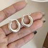 VENTFILLE 925 Sterling Silver Geometry Hoop Earring for Women Minimalism Classic Office Versatile Fashion Jewelry Gift Dropship