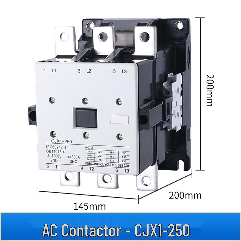 Silver Contacts AC Contactor CJX1-63: 75-400A, 380V