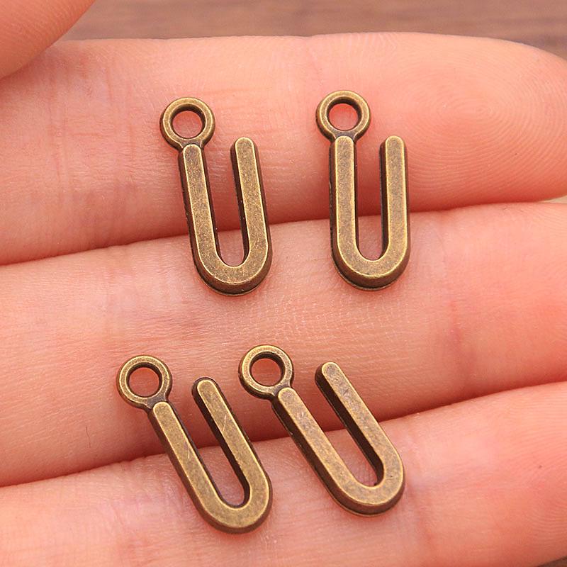 Zinc Alloy Alphabet Charms: 2 Colors, 26 Letter Pendants for Jewelry, Handbag, and Mobile Phone Accessories