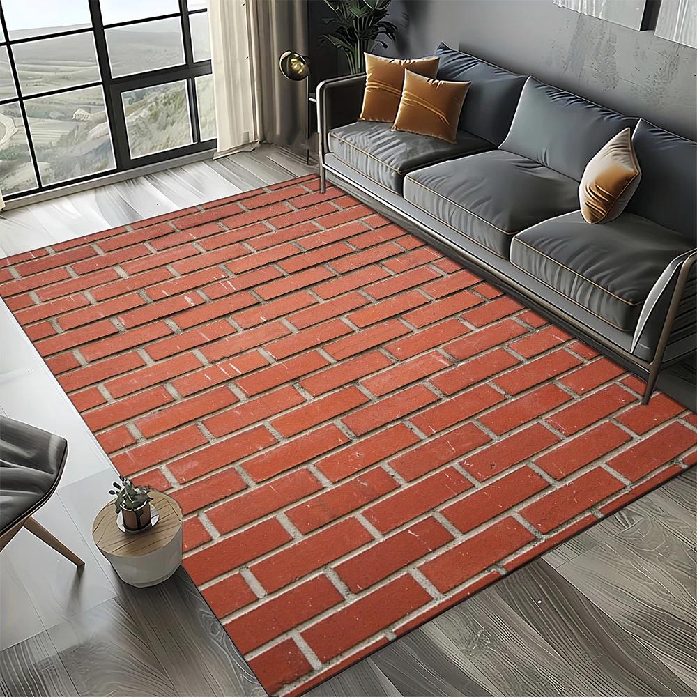 27 Style New Brick Stone Building Wall Originality Rug Carpet for Living Room Bedroom Home Decor,kids Non-slip for Sofa Doormat