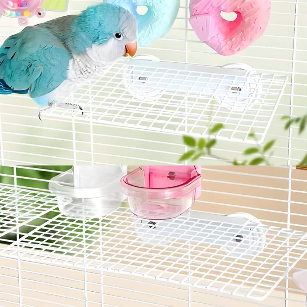 Steel Parrot Metal Mesh Platform Wear Resistant Parrot Perches Stand  for Bird Cage