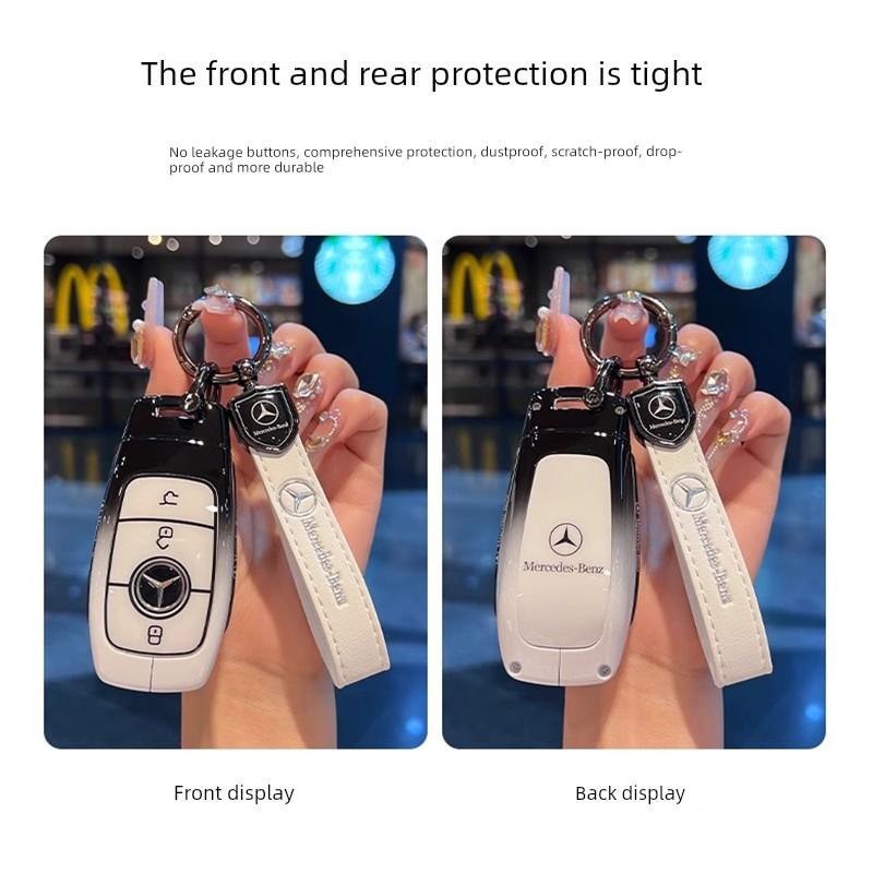 TXF4 For Mercedes Benz A C E S G Class GLC CLA GLB 200 2024 CLE W205 W213 W222 X167 W177 Car Smart Key Cover Case Fob Shell Keychain