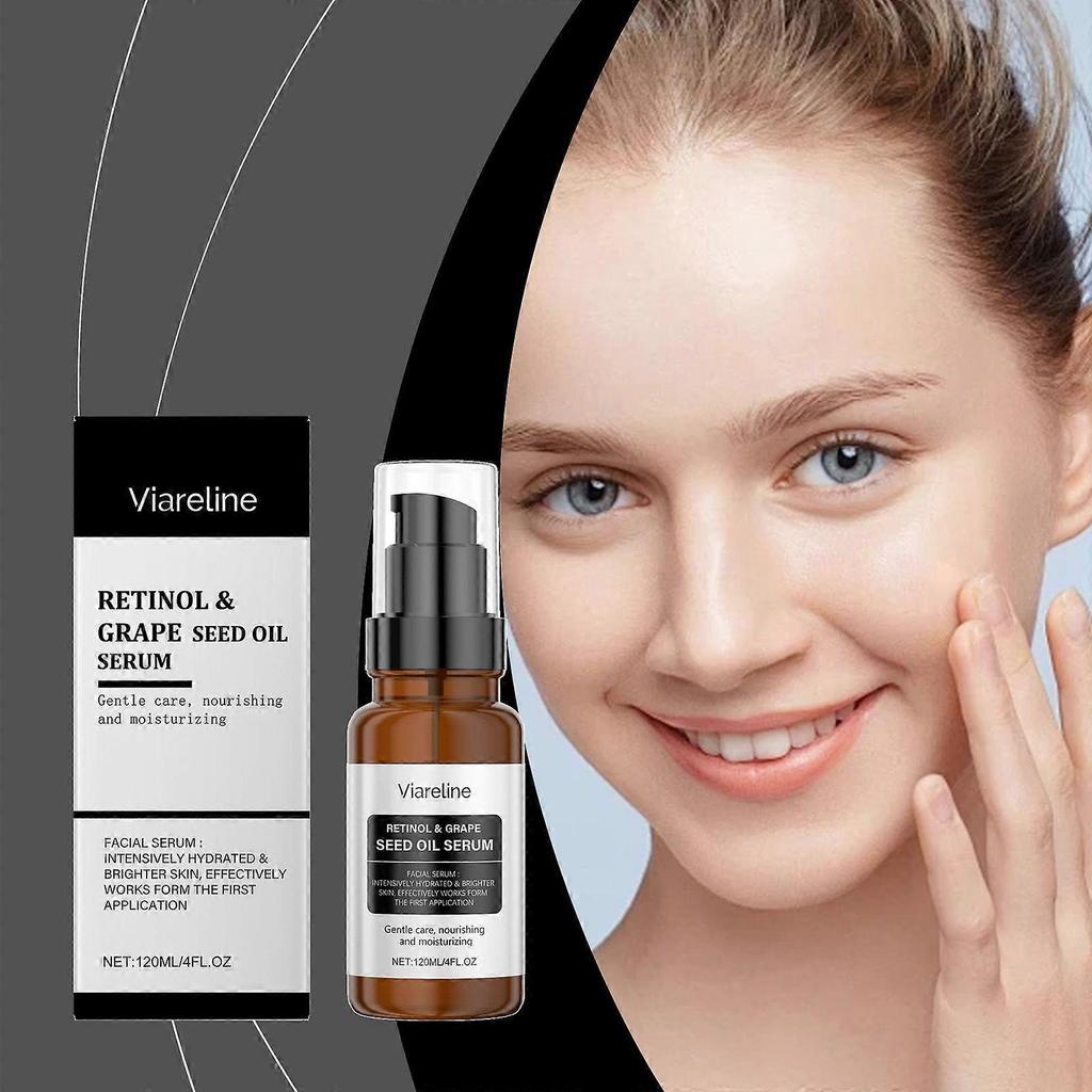 Viareline grape seed oil essence - delicate, tender, bright, moisturizing & hydrating facial essence for for daily skin care daily care