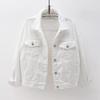 Plus Size Women's Denim Jacket Short Korean Style Loose Long Sleeve Jackets Casual Oversized Tops
