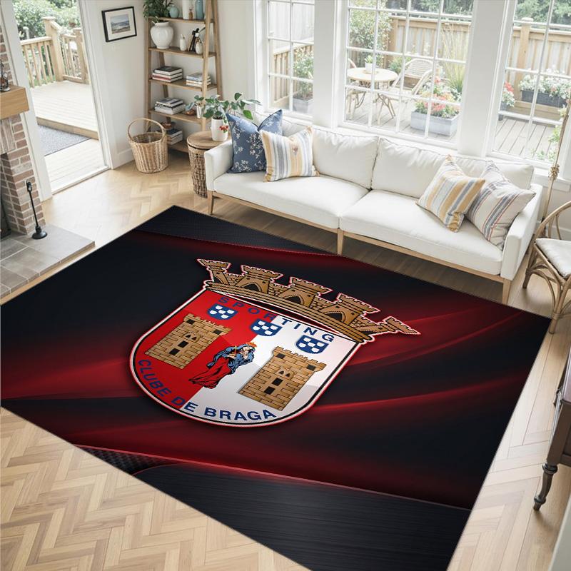 Braga FC Design Crystal Velvet Carpet Cozy Non?Slip Printed Rug For Bedroom Living Room Entrance