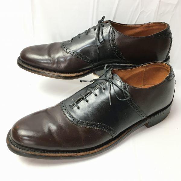 

70s-80s Vintage THE WORTHMORE SHOE Saddle Shoes Black × Dark Brown Size 10.5B / 27.0-27.5cm(USED)