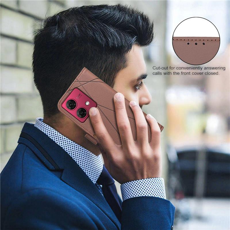 RFID Blocking Wallet Flip Case For Motorola MOTO G84 G34 G04 G24 G13 G23 G53 G73 5G Phone Cover Leather Cases Protect Bags Coque