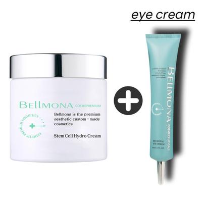 [BELLMONA] Crème Cellules Souches Riche et Crème Hydro 100ml + Crème Yeux Bio Signal 40ml Cadeau