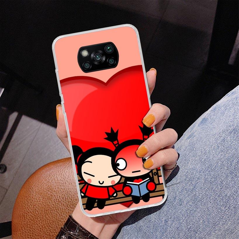 Cute Cartoon Pucca Garu Phone Case For Xiaomi Poco X7 X6 X5 Pro F7 Ultra Redmi 15C 15 13C 13 12C 12 10 10A 10C 9 9A 9C 9T Cover