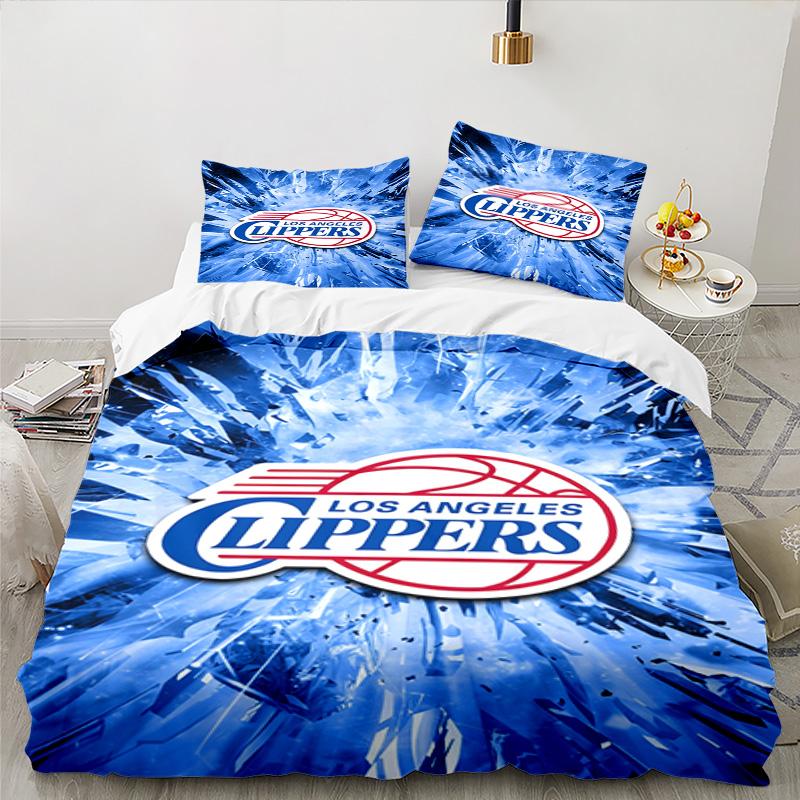 Clippers Ice Bedding Set 3pcs, High Quality Bedding Set Including 1pc Duvet Cover And 2pcs Pillowcases for Bedroom, Dormitory Gift