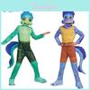Disney Luca Alberto Cosplay Costume Set For Kids Sea Monster Halloween Carnival Party Jumpsuit With Mask