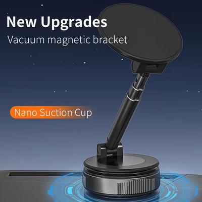 Car Phone Magnetic Stand Mechanical Vacuum Suction Cup Rotate 360° Magnetic Adsorption Bracket For Navigation Universal Hol Y7I1