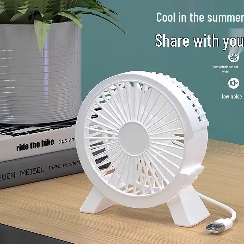 

XC3 Quiet Mini Desktop Fan: Large Wind, Low Noise, USB-Powered, Portable Sakura Pink