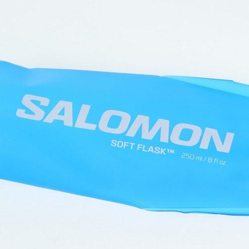 SALOMON Hydration Bottle, Foldable, Portable, 2022 Model, SOFT FLASK 250ml/8oz, 28oz (Soft Flask 250/8 28oz), LC1986400, Free Clear Blue