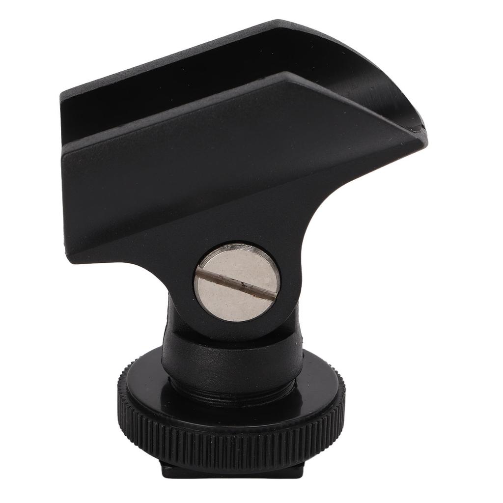 1.95cm Microphone Clip Holder Plastic Mic Clip Stand with Hot Shoe and 1 4 Inch Screw Hole for DSLR Camera
