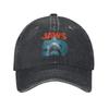 Jaws 50th Anniversary Baseball Caps Vintage Distressed Denim Classic Movie Snapback Cap Outdoor Unstructured Soft Hats