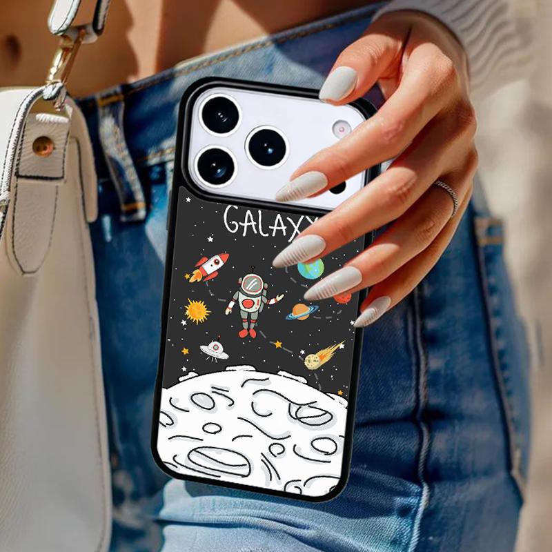 Cartoon Planets Stars Phone Case For iPhone 17 Air 14 15 13 12 Max Cover For Apple 14 15 16 16e 11 Pro Max Plus Coque