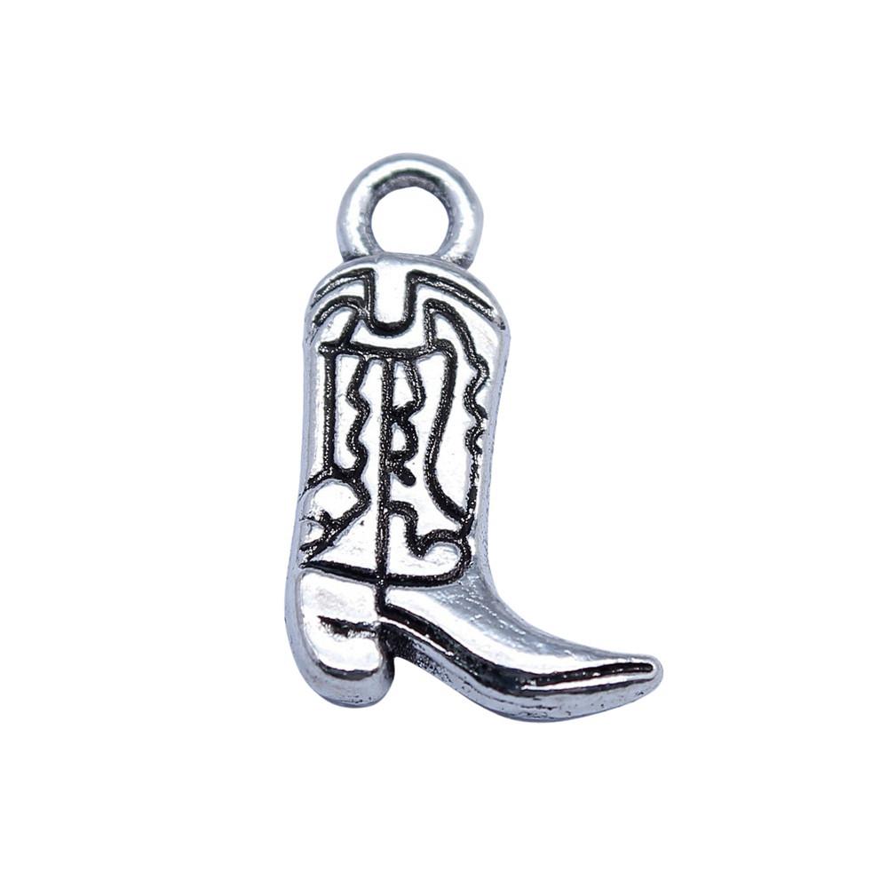 Cowboy Boot Charms Multi Color Alloy Pendants For Western Themed DIY Jewelry