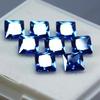 Natural Ceylon 6x6 mm Blue Sapphire Square Cut 50 Pcs Gemstone Lot For Jewelry