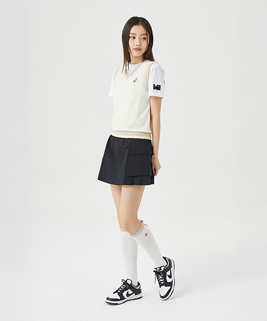 Goldeunbeeo (W) Side Pleated Skirt G5Kcm26201Bkx