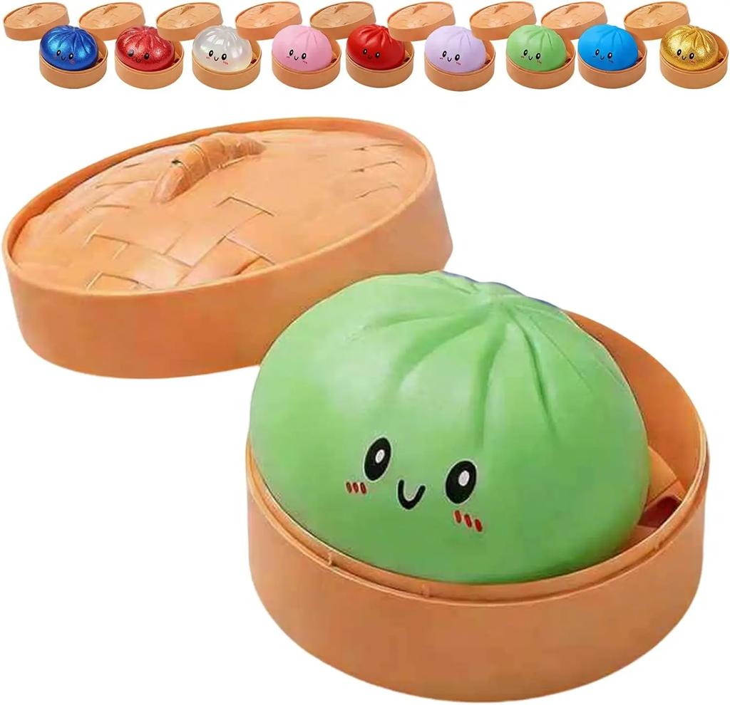 Zabawka Kawaii Kluseczka Piłeczka Antystresowa z Uśmiechniętą Twarzą Unikalna Podstawka Parowarowa Ściskana Kulka Ciasta Prezent Urodzinowy dla Dziewczynki Chłopca Dorosłego