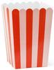 Popcorn Boxes Snacks Sweets White Pink Stripes Birthday 6pcs.