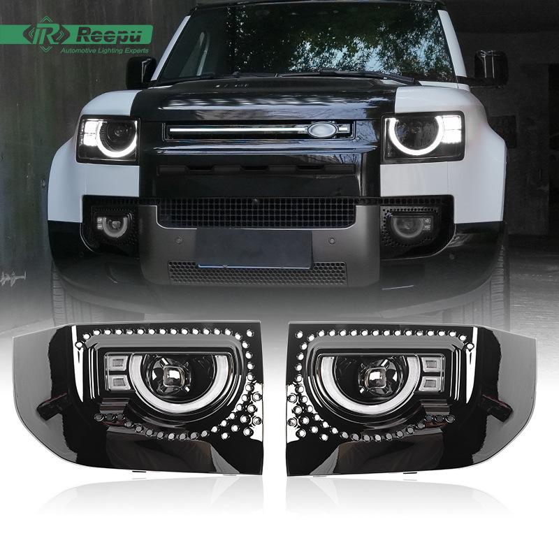 

LED Daytime Running Lights & Turn Signals for 20-25 Model Land Rover Defender Fog Light Modification