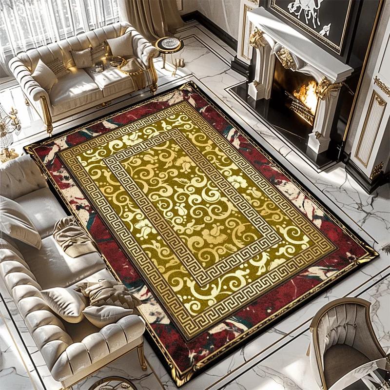 Modern Simple Household Mat Soft Luxury Carpets for Living Room Non-slip Bedroom Luxury Decoration Tapetes Black 160x230cm Rug