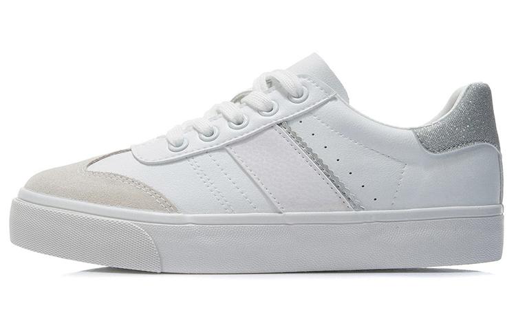Li Ning Vulc Lite Низкие Скейтбордические кроссовки Мужские Белые AGCR339-1 43.5