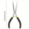 8PCS Mini Pliers Set Long Nose with Teeth Flat Jaw Round Curved Needle Diagonal Nose Wire End Cutting Cutter Tools