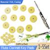 1-5Set Flute Clarinet Key Pads Felt Flutes Felt Casing Professional Clarinet Cushions Replacement Yellow Musical Instrument Part