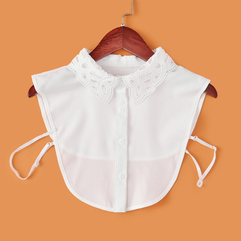 

Diy Fake Collars Detachable Lapel Half Shirt Fashion Fashion Accessory Women Girls білий