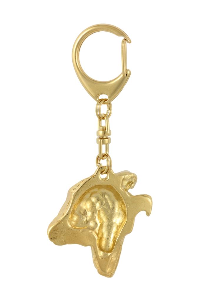 Collie Smooth - Gilded Key Ring with Dog In Gift Box, Handbag Decoration, Luxury Accessory by Art-Dog Brand