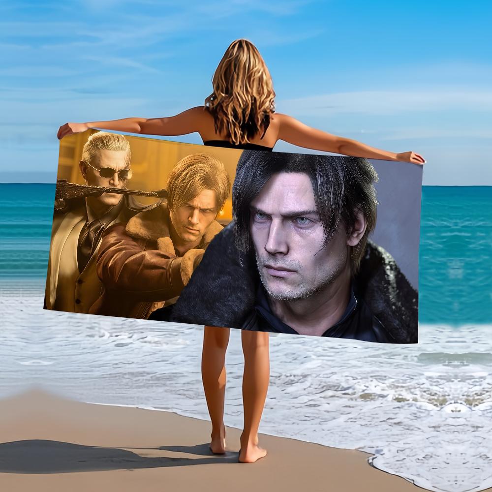R-ResidentS E-EvilS Leon Kennedy KPK Towel Beach Bath Quick-Drying Lightweight Portable Sauna Camping Swim Pool Travel