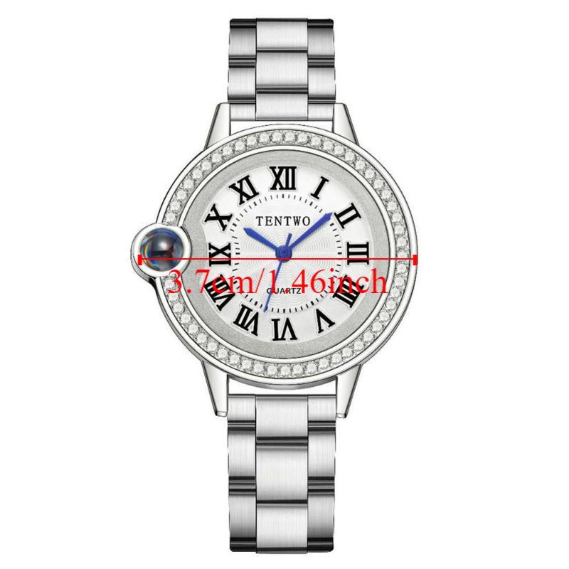 Retro Ladies Business Watches Exquisite Quartz Wristwatch Rhinestone Quartz Watch Women Gift