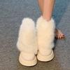 Fleece thick-soled fluffy boots autumn and winter new thermal pants tube boots small fragrant short boots fashion snow boots