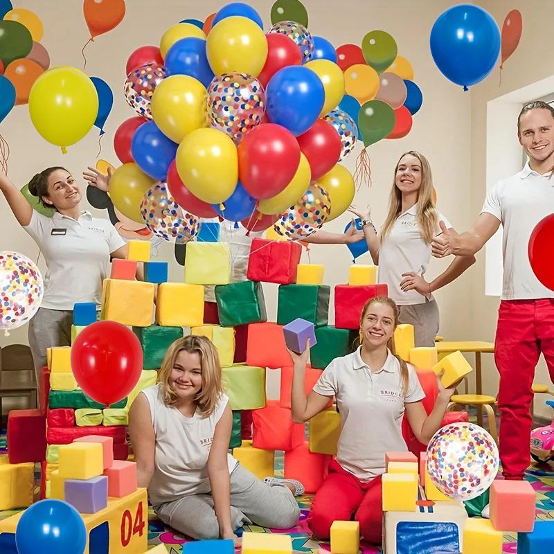 35 Stück 10 Zoll Latexballons Karneval Zirkus Geburtstagsparty Ballons für Jungen Babyparty Hochzeiten Partydekorationen Luft Globos