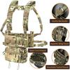 Outdoor Tactical Vest With MultiFunctional MOLLE Multi-Pocket Quick Release Chest Rig For Hiking Camping Training