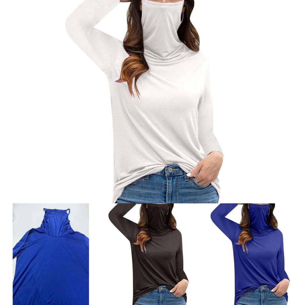 Women's Stylish Turtleneck Long Sleeve Dust-proof Blouse T-shirt For Everyday Comfort
