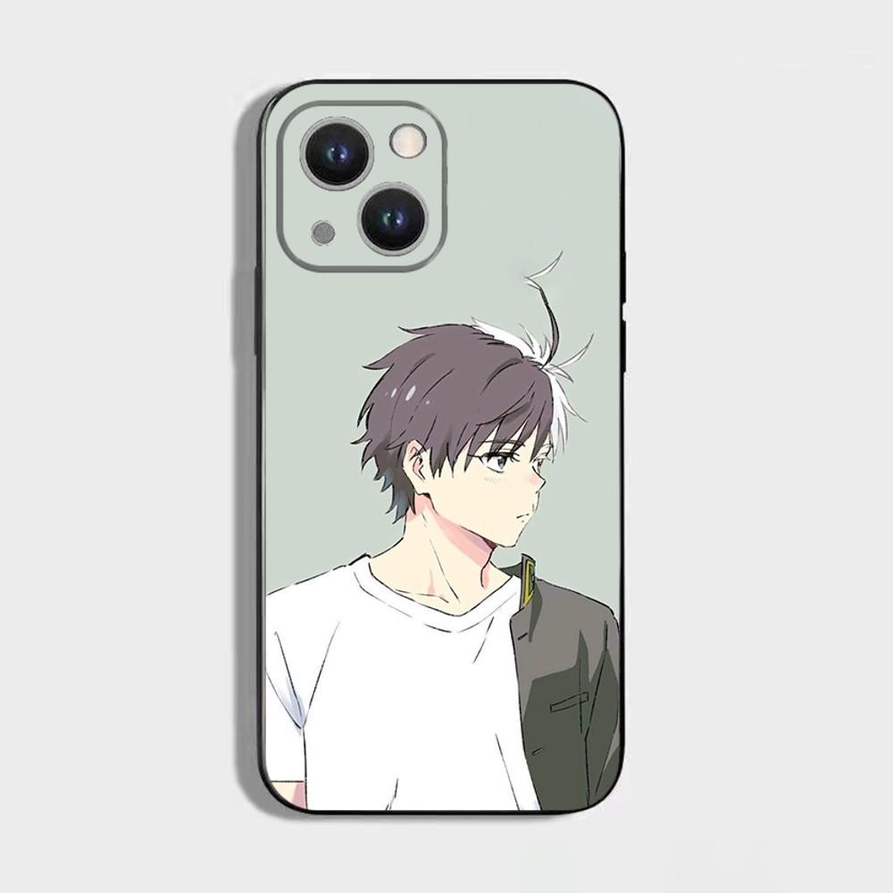 Anime Wind Breaker Sakura Phone Case For iPhone 16 15 Plus 14 13 Pro Max 12 Mini 11 X XS XR 7 8 8Plus Black Soft Phone Coque