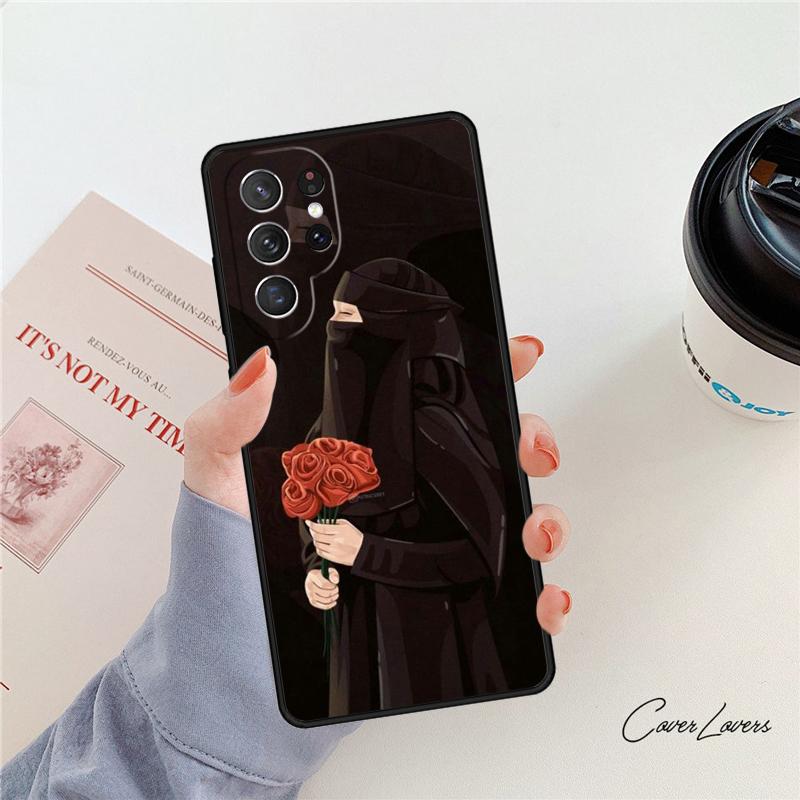 Muslim Islamic Arabic Hijab Girl Phone Case For Samsung Galaxy S24 S25 S23 S22 Ultra Note 10 20 Plus S20 S21 FE Cover