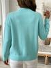 Women's Solid Color Loose Knit Pullover with Half-High Neck and Long Sleeves - Autumn/Winter Fashion Sweater.