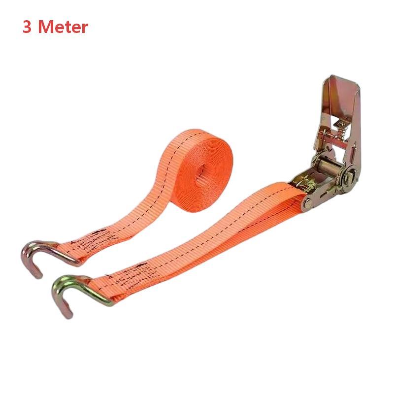 2 Pack Heavy Duty Ratchet Tie Down Straps Non-Slip Hooks Durable Webbing for Truck Motorcycle Cargo Fastening