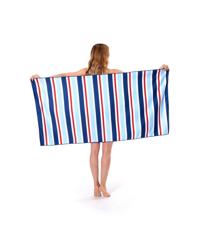 Microfiber Double-sided Velvet Beach Towel, Quick-drying, Non-stick Sand Swimming Beach Towel
