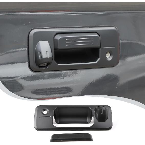 

LLKUANG ABS Tailgate Handle Decorative Cover Fit for Toyot@ Tundra 2014-2021 Tacoma 2015-2021 Car Rear Trunk Door Handle Panel Cover Exterior матовый черный