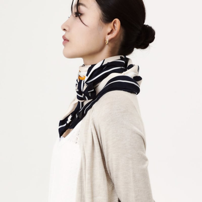 ONSZ Botanical Cotton Split Silk Scarf