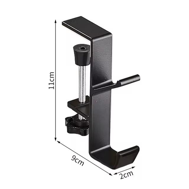 1PC cârlig reglabil pentru marginea biroului pentru căști de gaming umeraș pentru birou pentru depozitare rucsac Suport pentru cârlig pentru agățat, organizator pentru biroul de acasă fără perforații