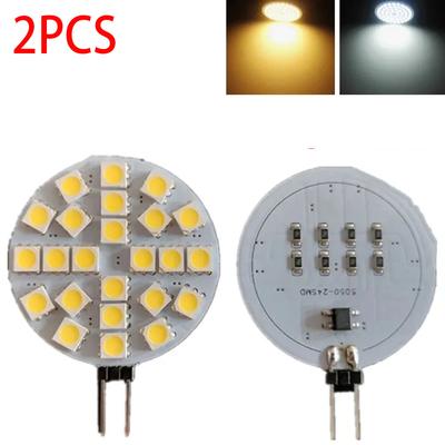 2PCS LED G4 Socket 5050 SMD LED Bulb  DC 12V Replace Halogen Bi-pin Lamp LED Bulb 1.2W 1.8W 2.4W 4.8W Warm White/Cold White Led Lights