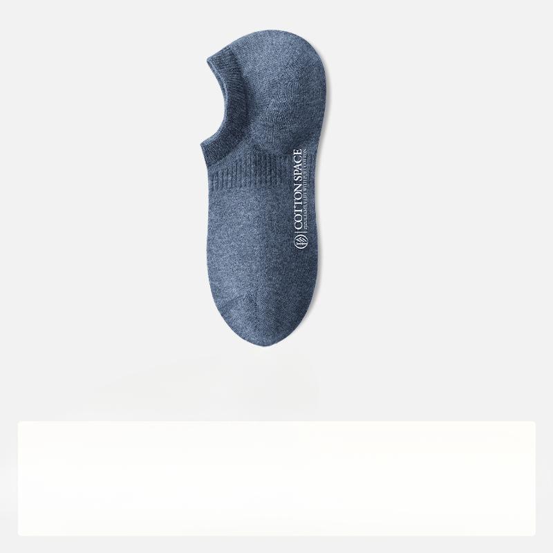 Men's Summer Thin Leisure Pure Cotton Deodorant Sweat Absorption Antibacterial Boat Socks