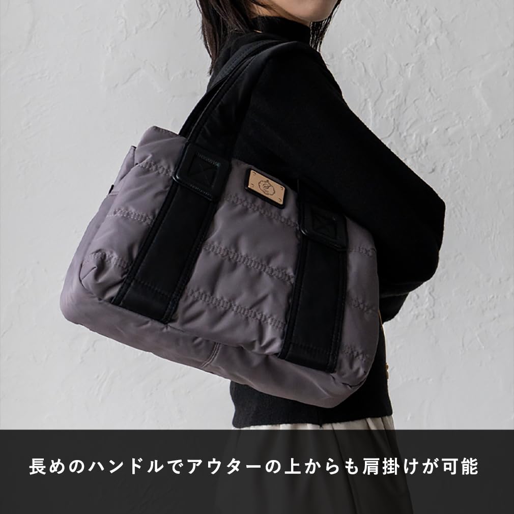 VITAFELICE Quilted Tote Bag (M) Women's Blov-vf0042 (Charcoal)